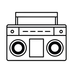 Boombox graphic perfect for seasonal themes Vector illustration