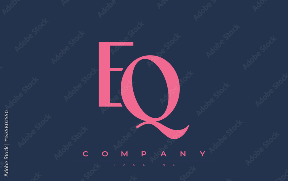 Fototapete eq modern initials logo design. branding logo with stylized initials showcasing bold design and mode