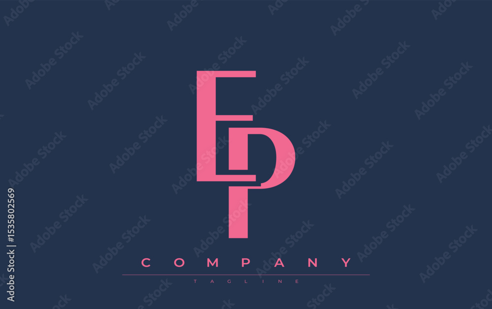 Fototapete ep modern initials logo design. branding logo with stylized initials showcasing bold design and mode