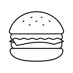 Burger graphic perfect for seasonal themes Vector illustration