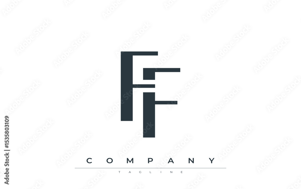 Fototapete ff modern initials logo design. branding logo with stylized initials showcasing bold design and mode