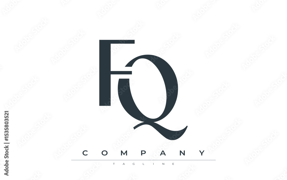 Fototapete fq modern initials logo design. branding logo with stylized initials showcasing bold design and mode