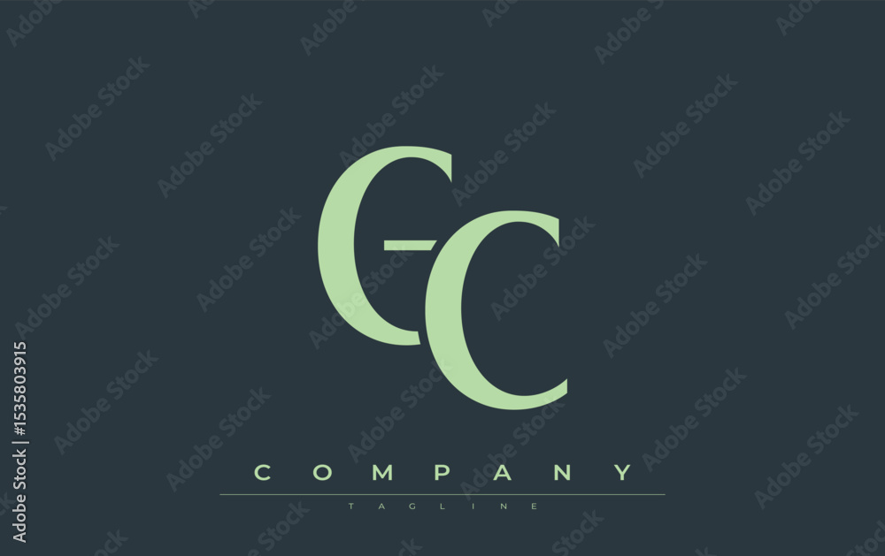 Fototapete gc modern initials logo design. branding logo with stylized initials showcasing bold design and mode