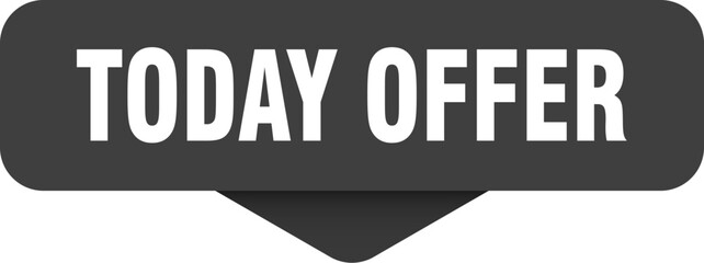 today offer sticker. today offer sign on transparent background
