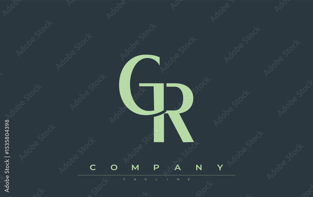 Fototapete gr modern initials logo design. branding logo with stylized initials showcasing bold design and mode