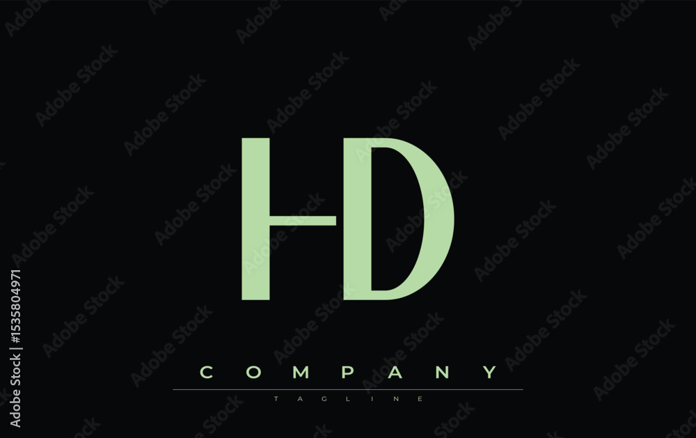 Fototapete hd modern initials logo design. branding logo with stylized initials showcasing bold design and mode