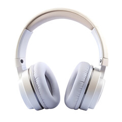 White Wireless Headphones Isolated on White Background 1