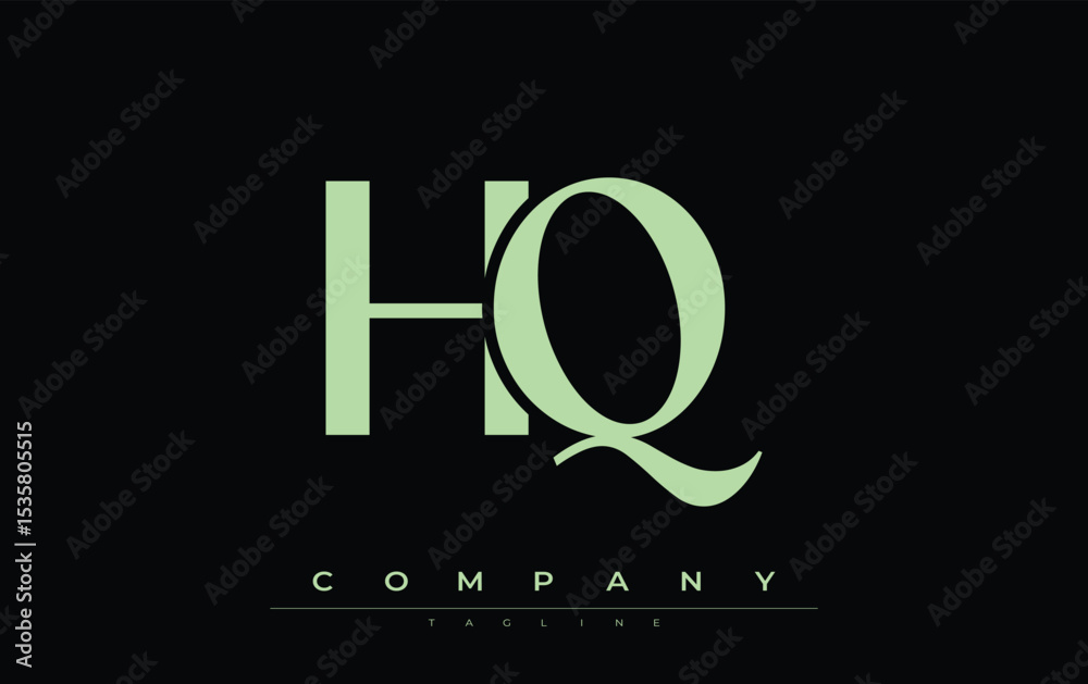 Fototapete hq modern initials logo design. branding logo with stylized initials showcasing bold design and mode