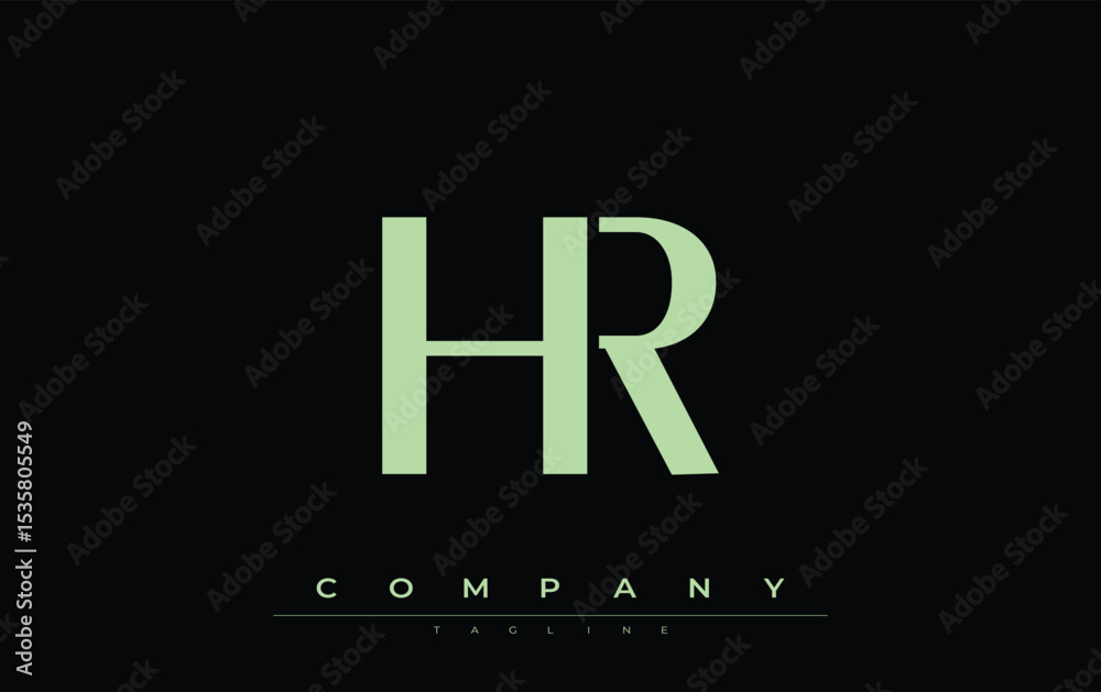 Fototapete hr modern initials logo design. branding logo with stylized initials showcasing bold design and mode