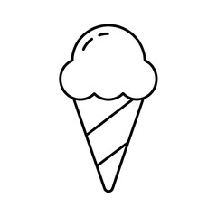 Ice Cream Cone graphic perfect for seasonal themes Vector illustration