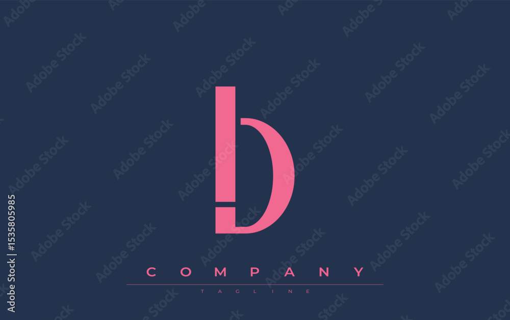 Fototapete id modern initials logo design. branding logo with stylized initials showcasing bold design and mode