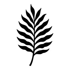 Obraz premium Exotic Greenery Fern Foliage Vector Art - Capturing the Essence of Serene and Lush Landscapes.