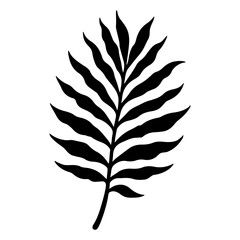 Obraz premium Abstract Botanical Fern Leaf Graphic - Versatile for Eco-Friendly and Horticultural Projects.