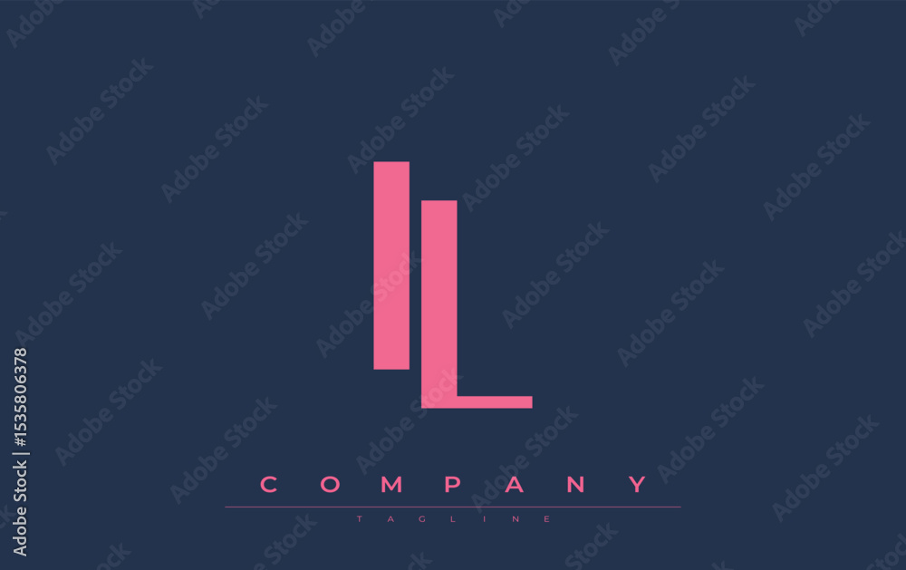 Fototapete il modern initials logo design. branding logo with stylized initials showcasing bold design and mode