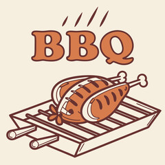 Barbeque T shirt design 
