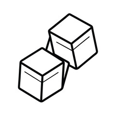 Ice Cubes graphic perfect for seasonal themes Vector illustration