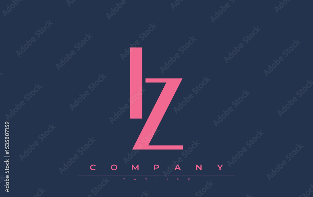 Fototapete iz modern initials logo design. branding logo with stylized initials showcasing bold design and mode