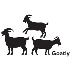 goat  vector on a white