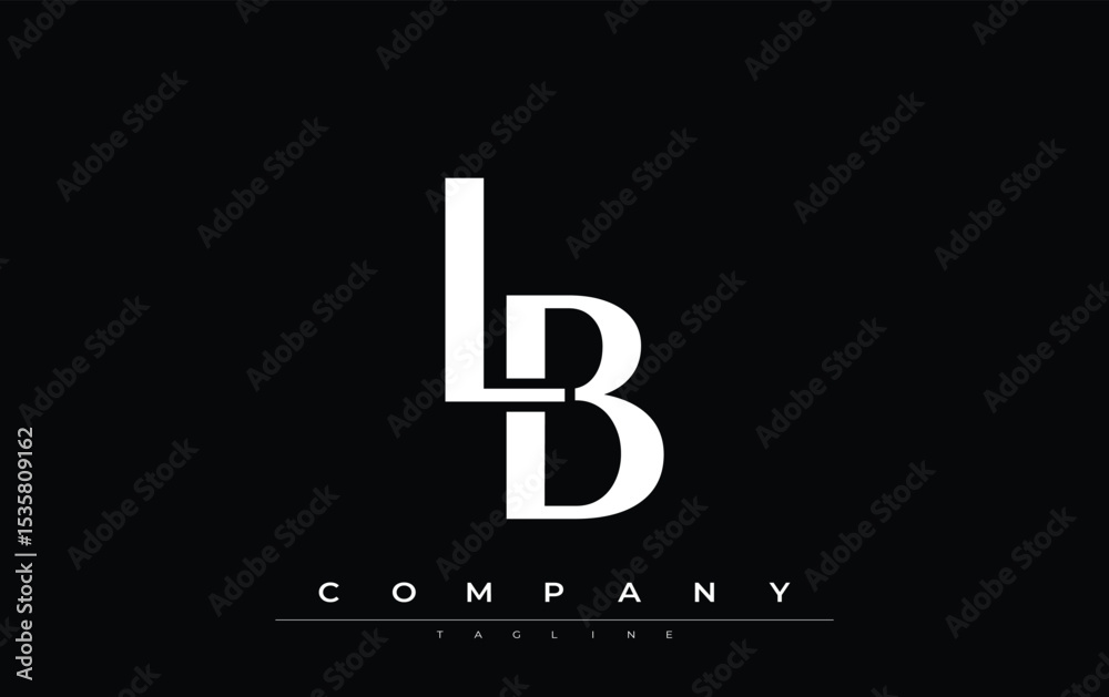 Fototapete lb modern initials logo design. branding logo with stylized initials showcasing bold design and mode