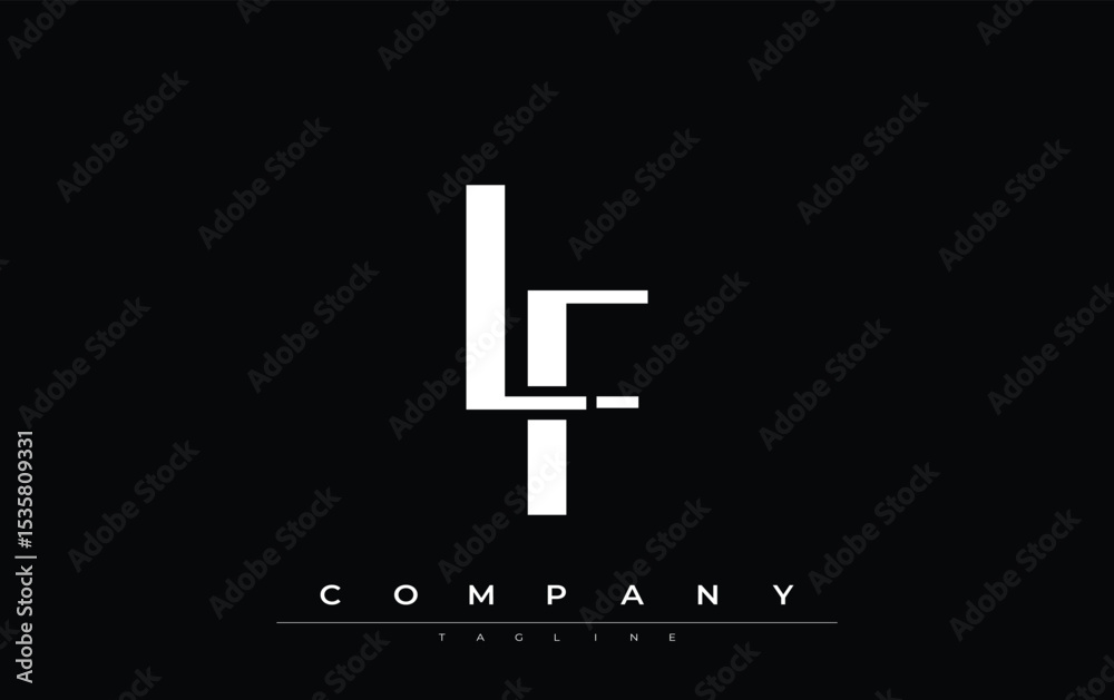 Fototapete lf modern initials logo design. branding logo with stylized initials showcasing bold design and mode