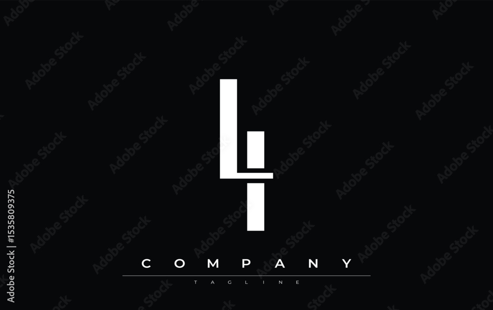 Fototapete li modern initials logo design. branding logo with stylized initials showcasing bold design and mode