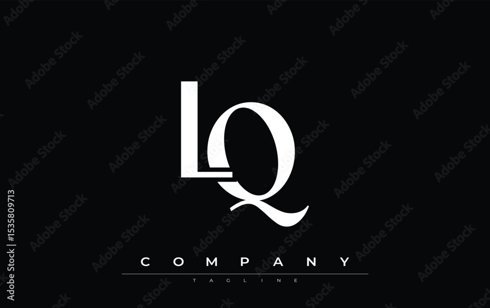 Fototapete lq modern initials logo design. branding logo with stylized initials showcasing bold design and mode