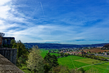 Naklejka premium beautiful morning in the ancient city of Eichstatt