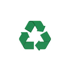 Obraz premium Image shows green recycling symbol with three arrows forming triangle, representing sustainability and environmental conservation. symbol is commonly used to indicate recyclable materials