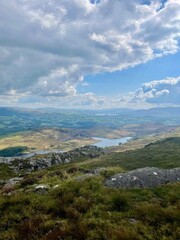 Naklejka premium Welsh landscape with clouds