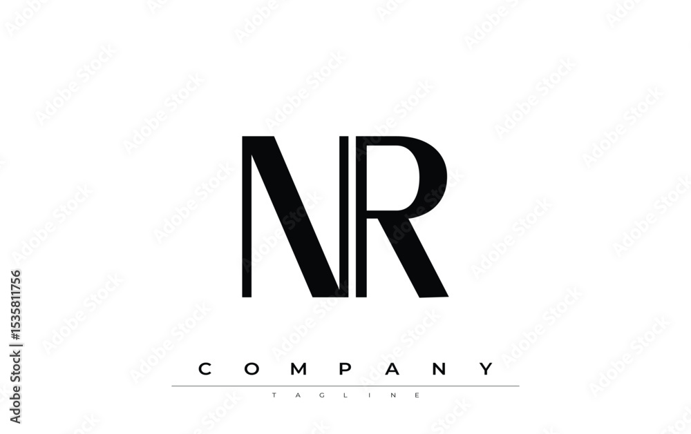 Fototapete nr modern initials logo design. branding logo with stylized initials showcasing bold design and mode