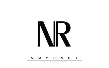 NR Modern Initials Logo Design. Branding logo with stylized initials showcasing bold design and modern aesthetic. Ideal for professional business branding or creative projects focusing on minimalistic