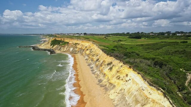 Aerial view at Barton on sea England