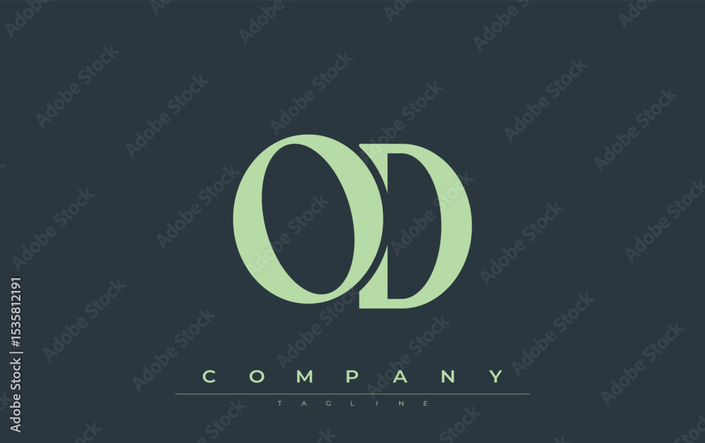 Fototapete od modern initials logo design. branding logo with stylized initials showcasing bold design and mode