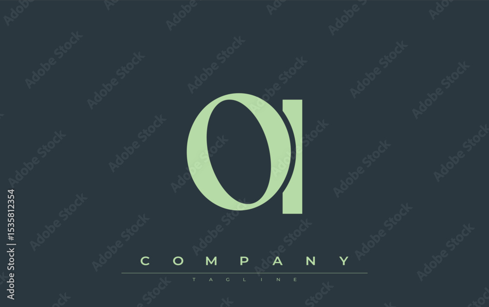 Fototapete oi modern initials logo design. branding logo with stylized initials showcasing bold design and mode