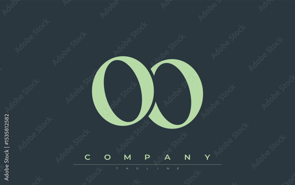 Fototapete oo modern initials logo design. branding logo with stylized initials showcasing bold design and mode