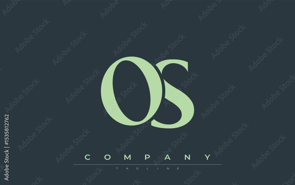 Fototapete os modern initials logo design. branding logo with stylized initials showcasing bold design and mode