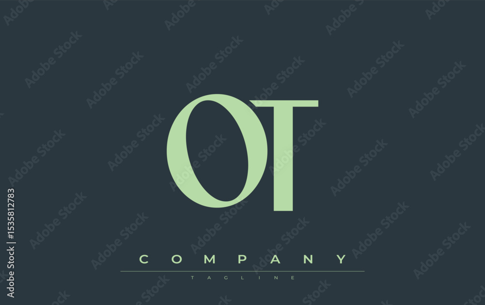 Fototapete ot modern initials logo design. branding logo with stylized initials showcasing bold design and mode