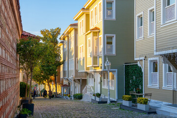 Narrow streets of the old district of Istanbul