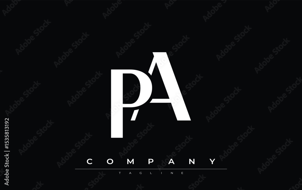 Fototapete pa modern initials logo design. branding logo with stylized initials showcasing bold design and mode