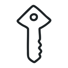 Minimalist icon of squid outline – stock vector icon in line drawing style