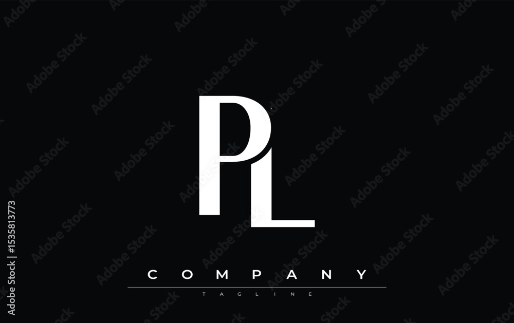 Fototapete pl modern initials logo design. branding logo with stylized initials showcasing bold design and mode