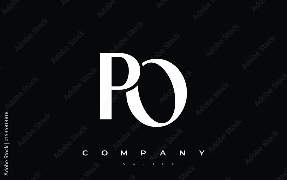 Fototapete po modern initials logo design. branding logo with stylized initials showcasing bold design and mode