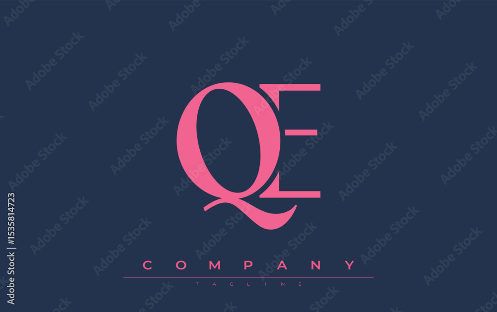 Fototapete qe modern initials logo design. branding logo with stylized initials showcasing bold design and mode