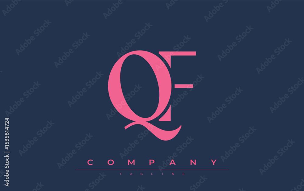 Fototapete qf modern initials logo design. branding logo with stylized initials showcasing bold design and mode