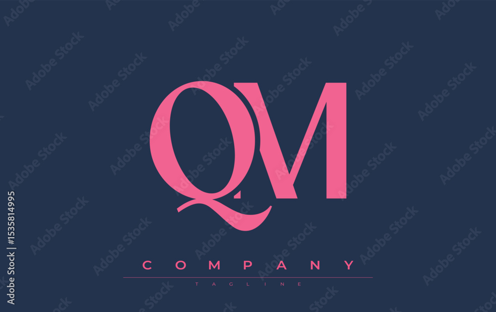 Fototapete qm modern initials logo design. branding logo with stylized initials showcasing bold design and mode