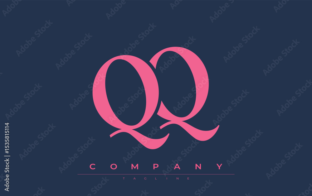 Fototapete qq modern initials logo design. branding logo with stylized initials showcasing bold design and mode