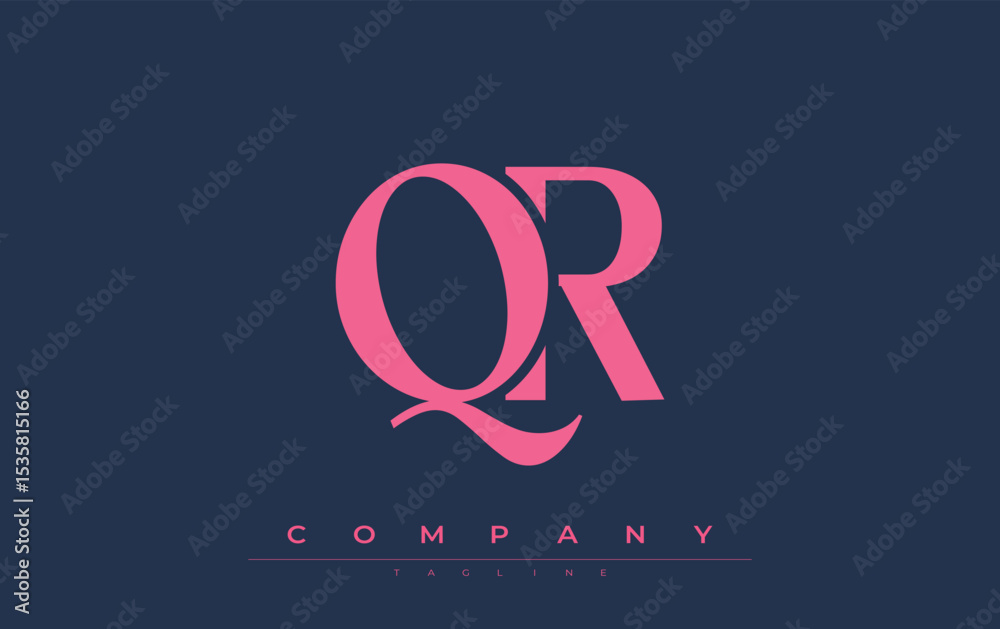 Fototapete qr modern initials logo design. branding logo with stylized initials showcasing bold design and mode