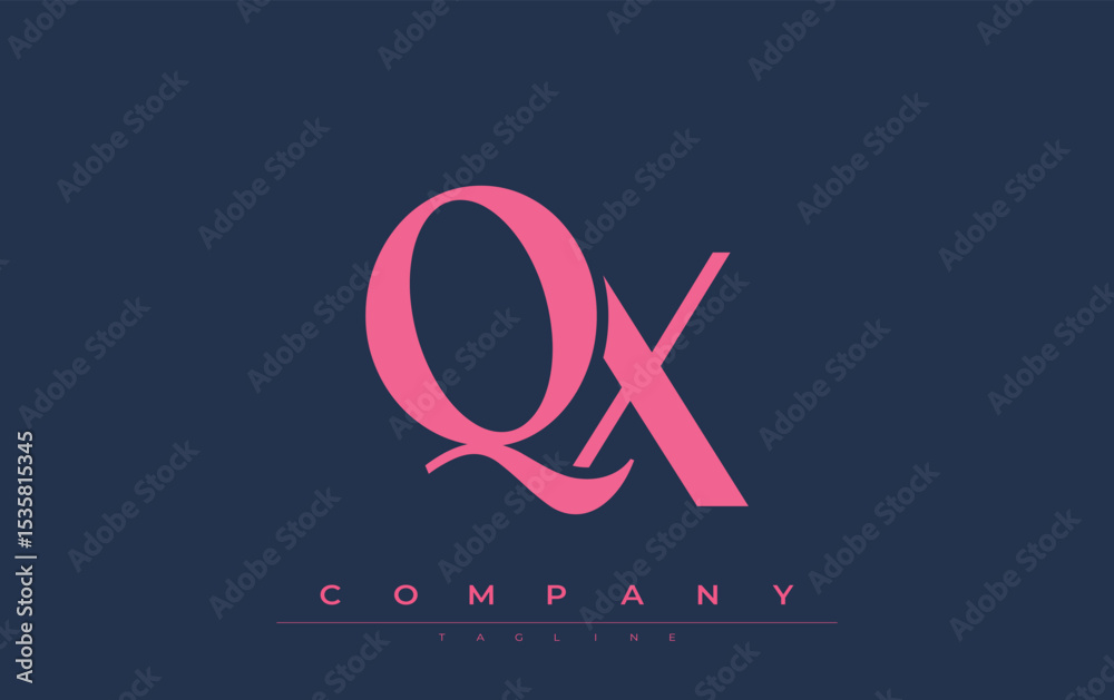 Fototapete qx modern initials logo design. branding logo with stylized initials showcasing bold design and mode