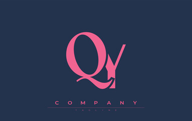 QY Modern Initials Logo Design. Branding logo with stylized initials showcasing bold design and modern aesthetic. Ideal for professional business branding or creative projects focusing on minimalistic