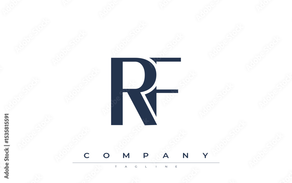 Fototapete rf modern initials logo design. branding logo with stylized initials showcasing bold design and mode